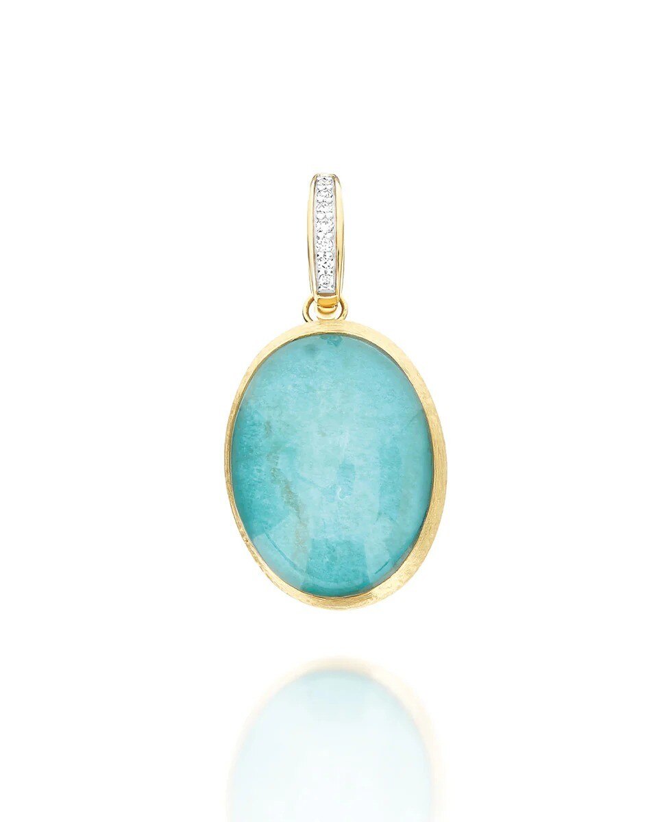 Pendente Anice "Boules" em ouro, diamantes, lepidolite e madrepérola 1