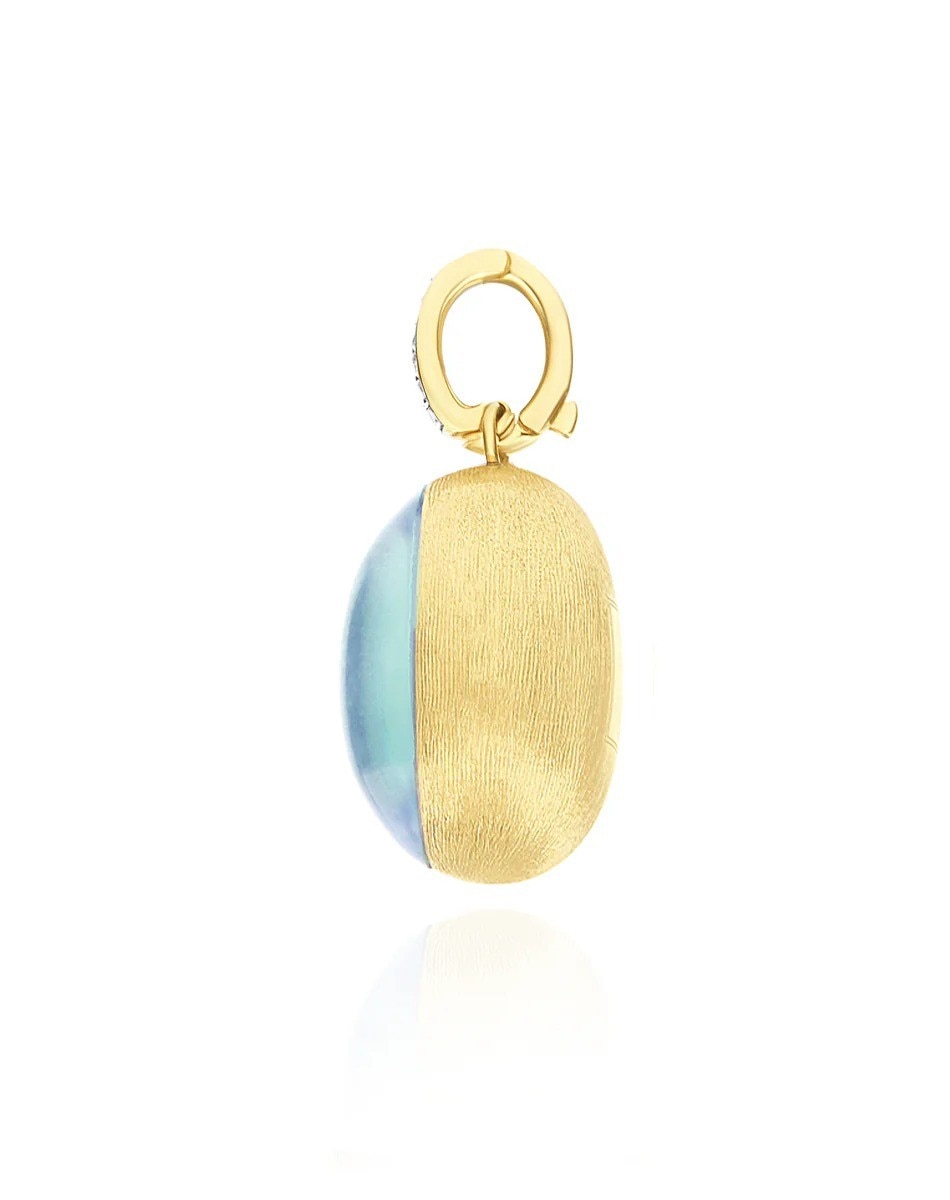 Pendente Anice "Boules" em ouro, diamantes, lepidolite e madrepérola 2