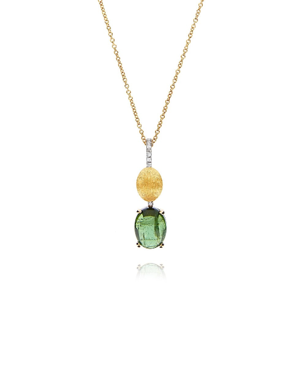 Colar "Toumalines" em Ouro, Diamantes e Turmalina Verde 1