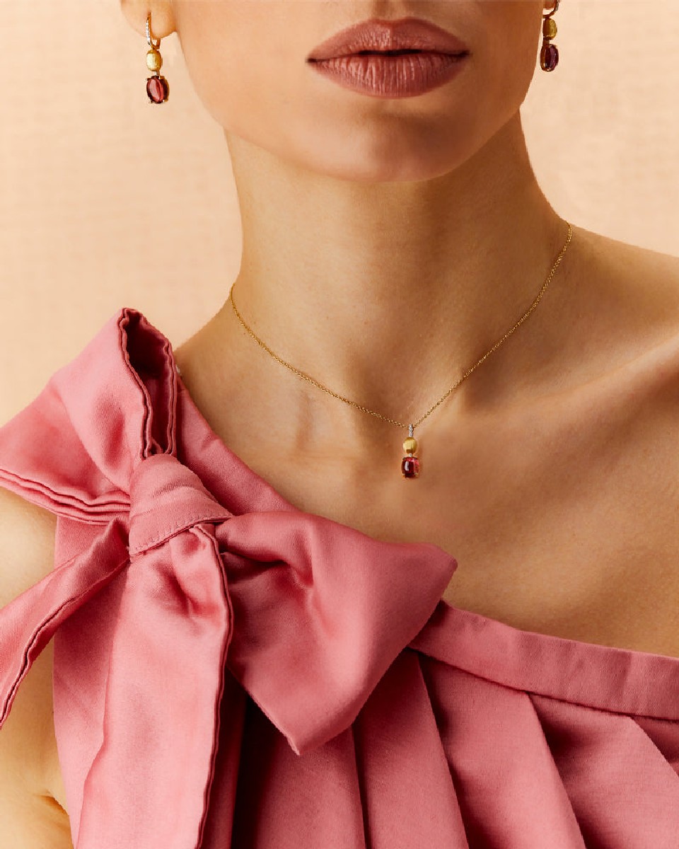 Colar "Toumalines" em Ouro, Diamantes e Turmalina Rosa 2
