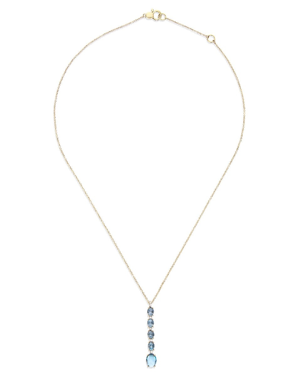 Colar Azure em Ouro, Diamantes e Topazio Azul 3