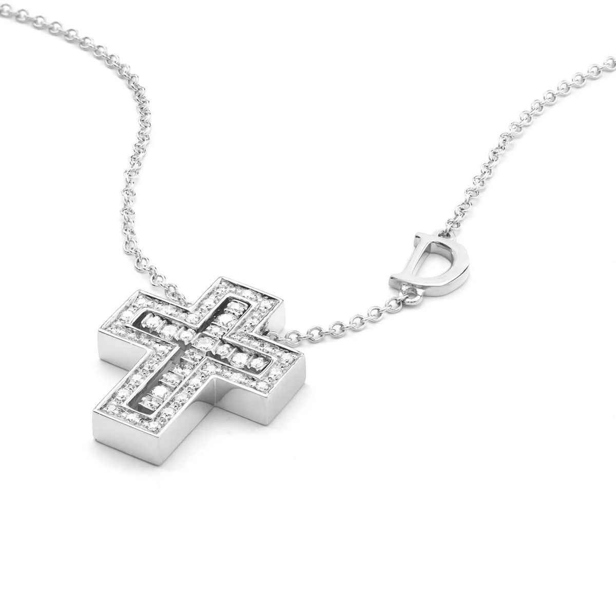 Colar Belle Époque em Ouro Branco e Diamantes 3