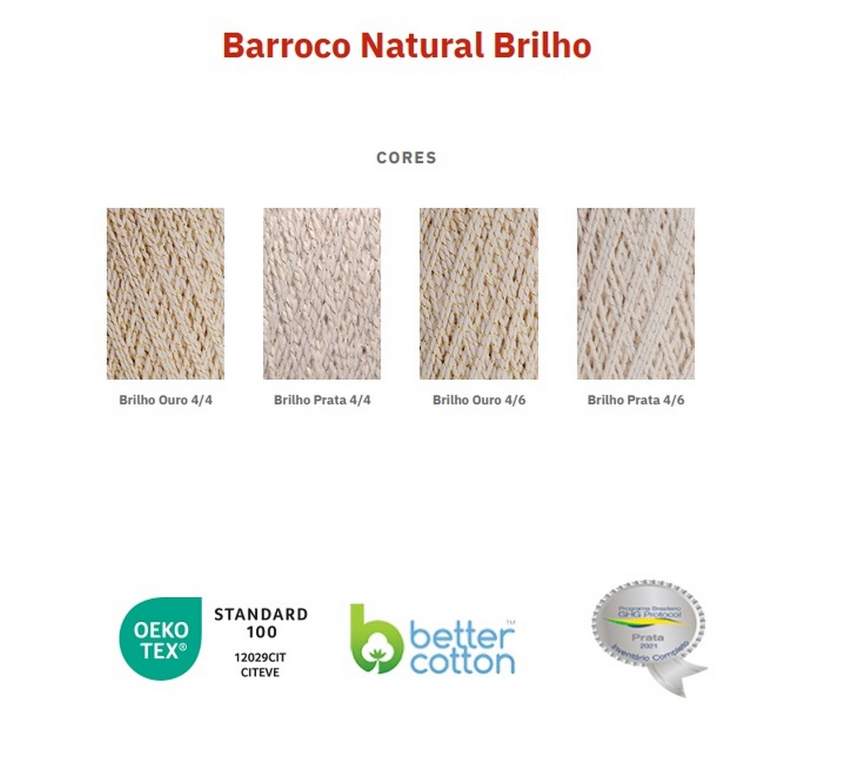 Novelo de Fio Barroco Natural com Brilho Prateado-Claro-2