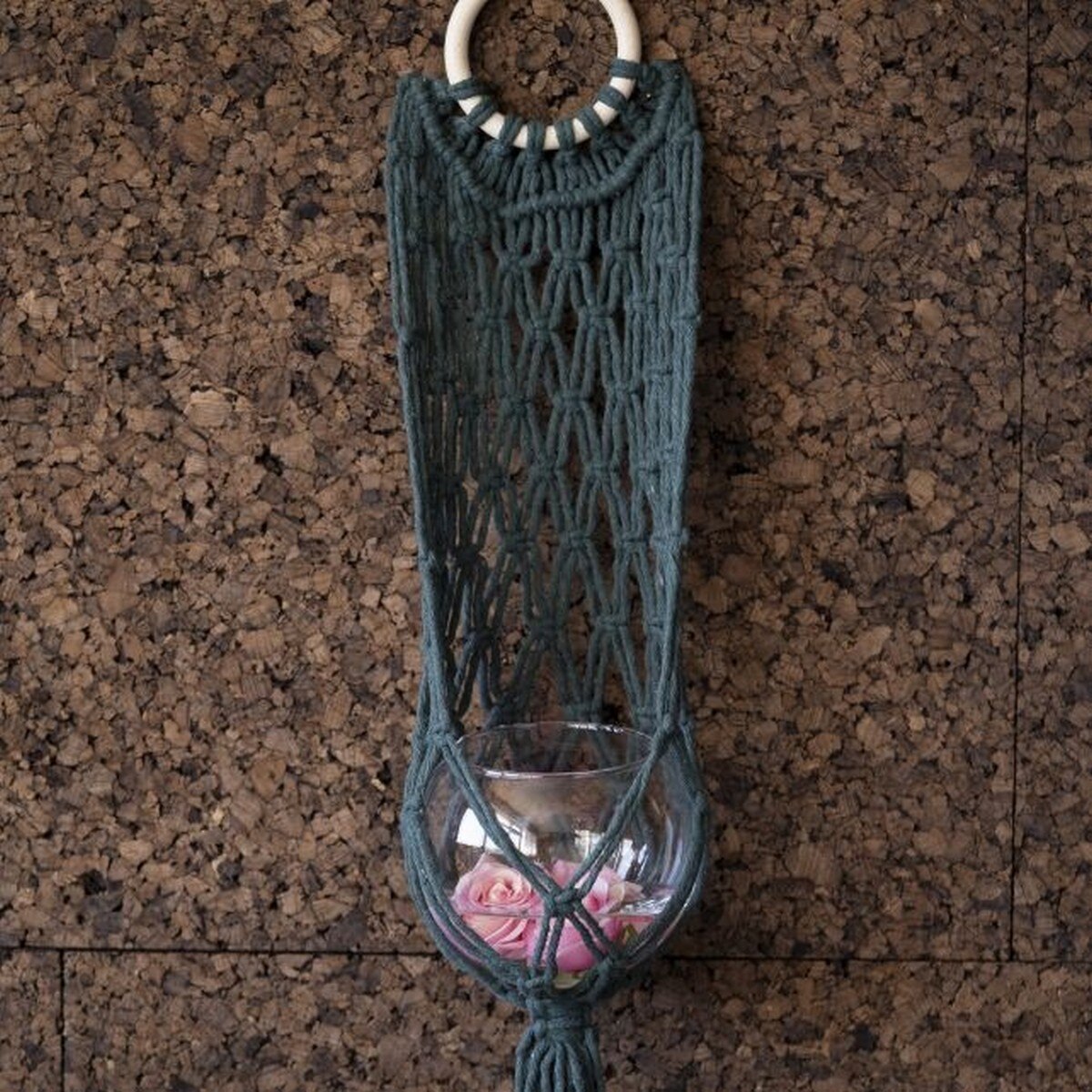 Kit Macramé Planthanger Bali Azul-3