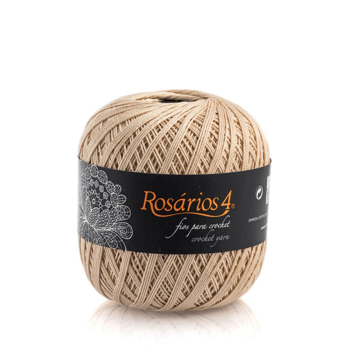 Imagem 0 de Novelo de Crochet N.º 8 - Branco e Cru 100g