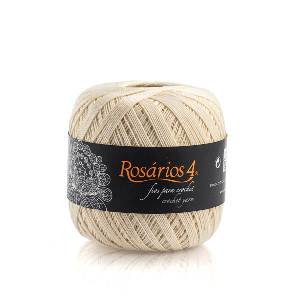 Novelo de Crochet N.º 4 - Branco e Cru 100g 502-1