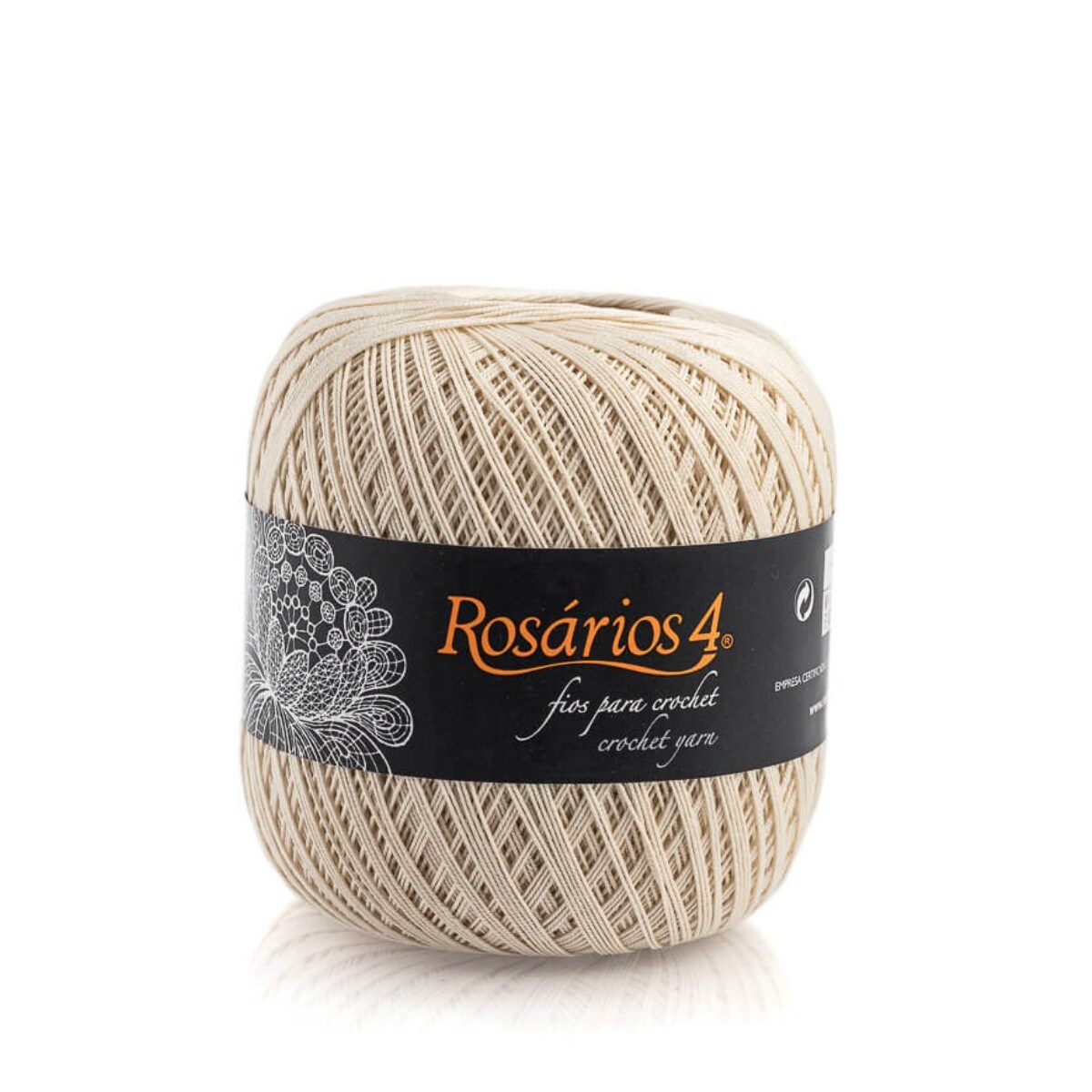 Novelo de Crochet Nº6 - Branco e Cru 503-1