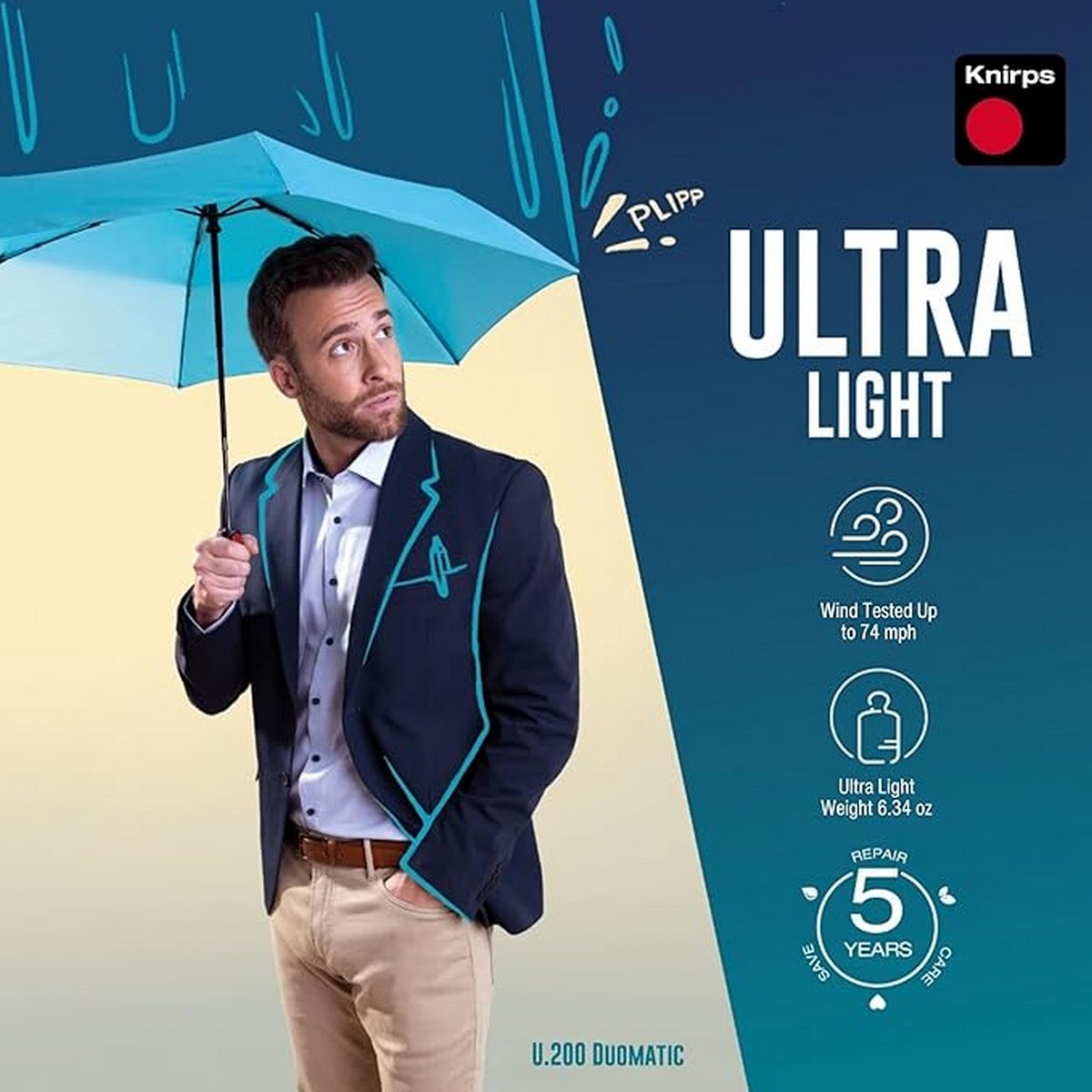 Guarda-chuva Knirps U.200 Ultra Light Duomatic 3