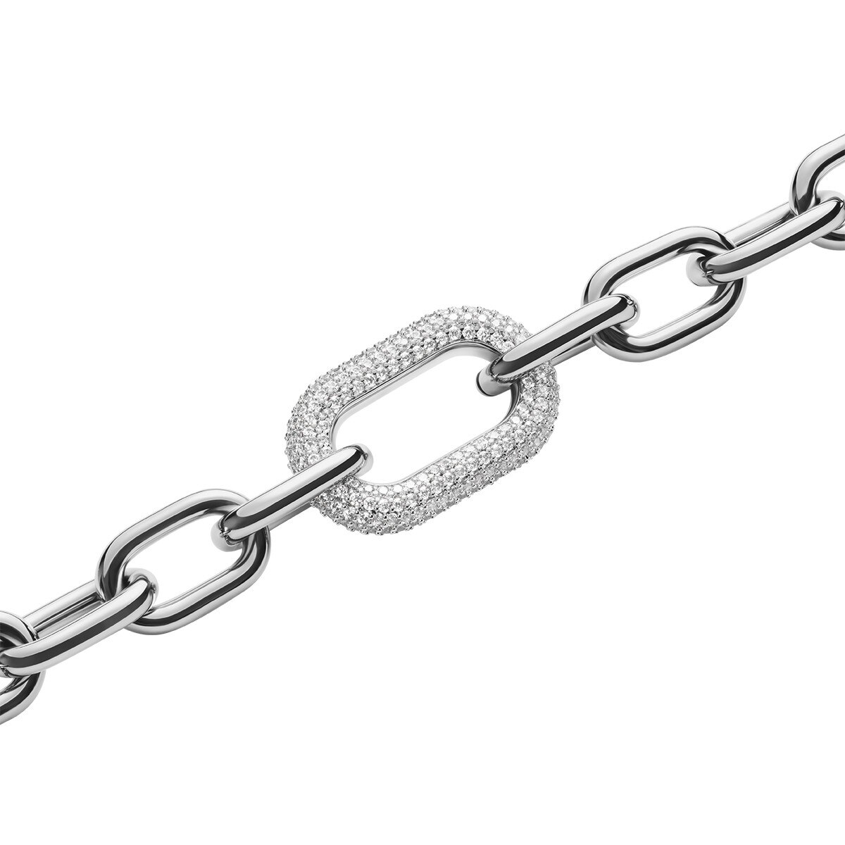 Colar DW Crystal Link Necklace Silver Prata-2
