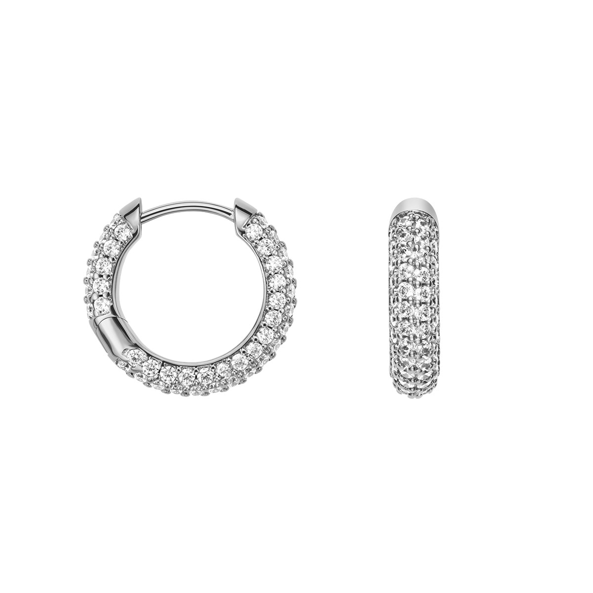 Brincos DW Pavé Earring Silver Prata-2