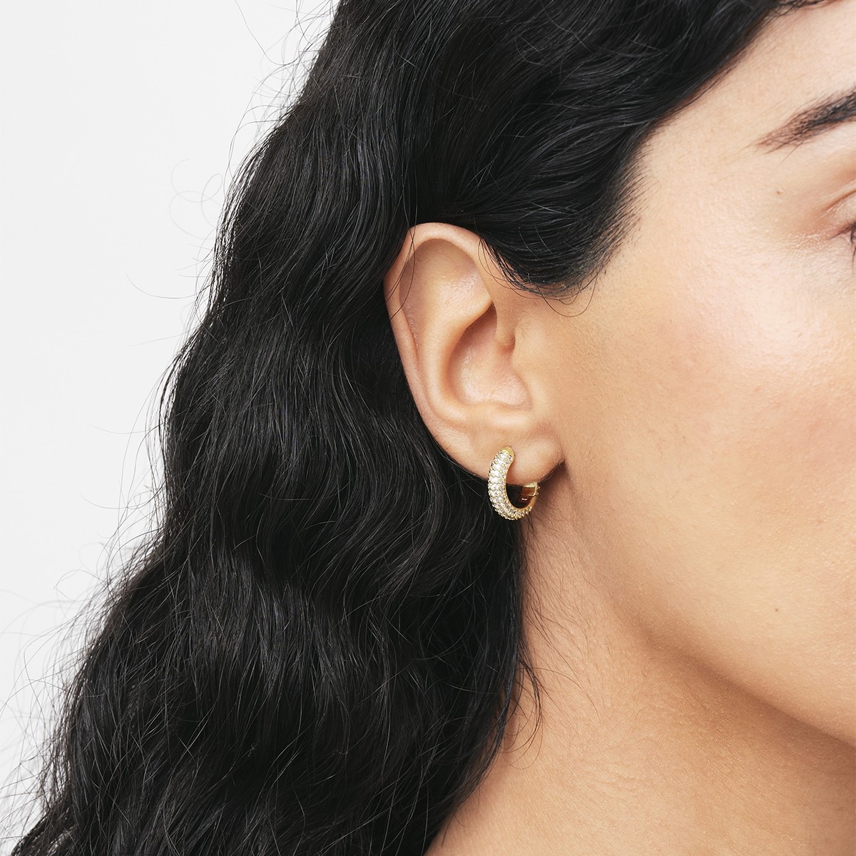 Brincos DW Pavé Earring Gold Dourado-3