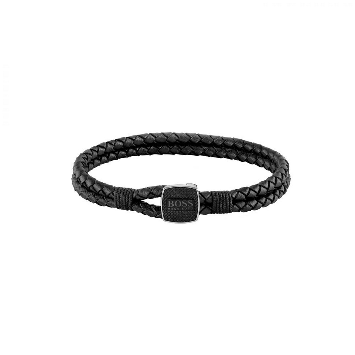 Imagem 0 de Pulseira em Couro Preto Entrançado