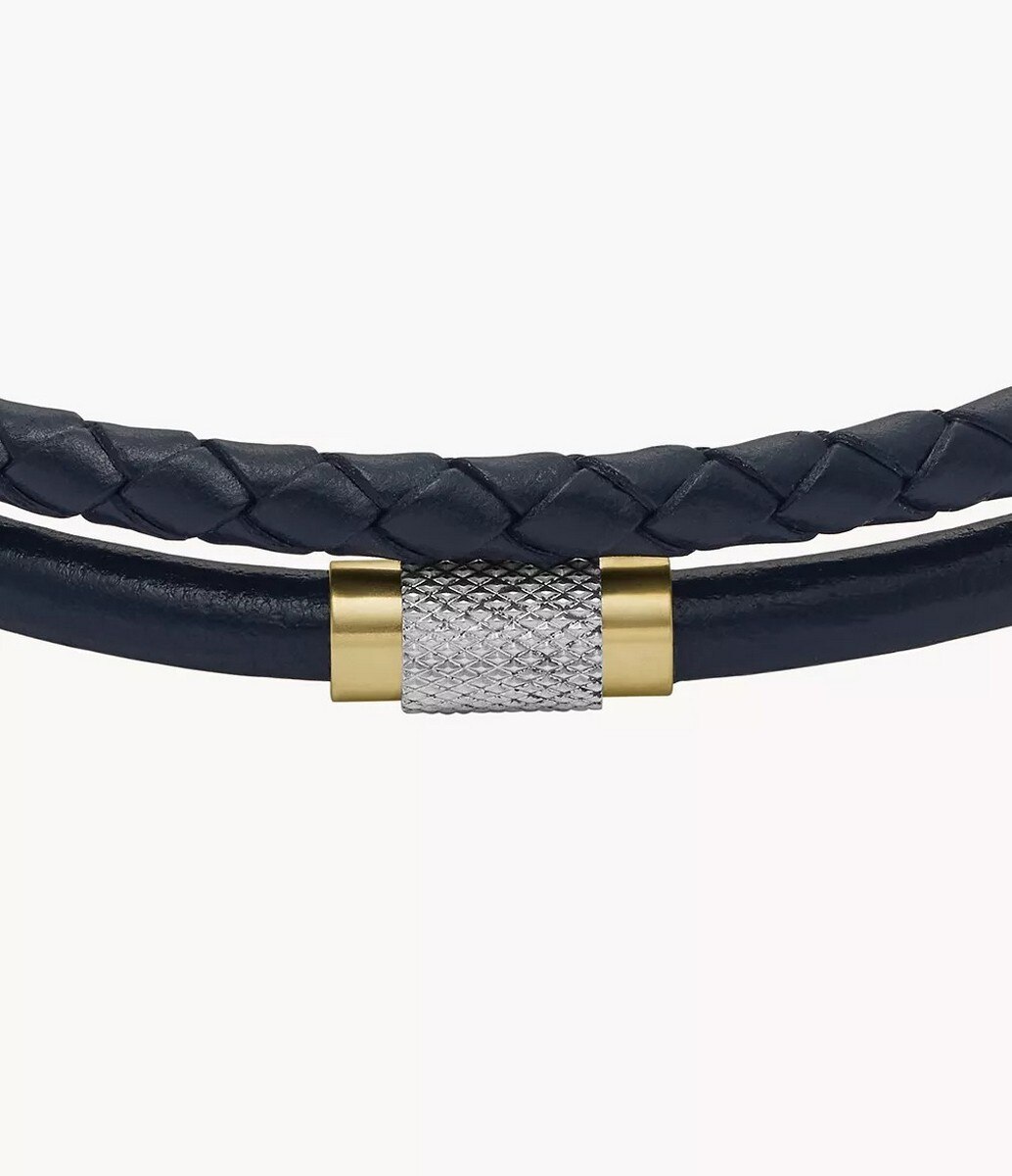 Pulseira em Pele - Azul-Marinho Azul-marinho-2
