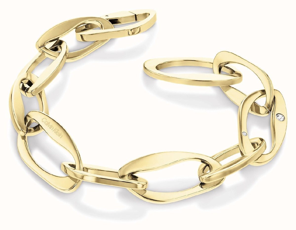 Imagem 0 de Pulseira em Aço Cristais - Dourado