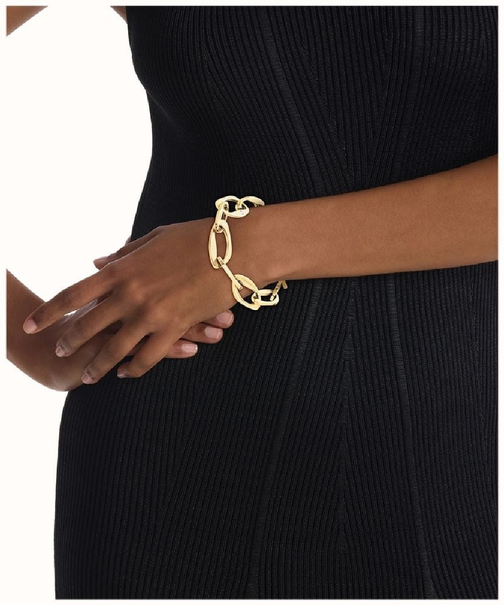 Pulseira em Aço Cristais - Dourado 2