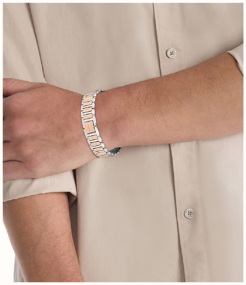 Pulseira em Aço - Prateado/Dourado 3