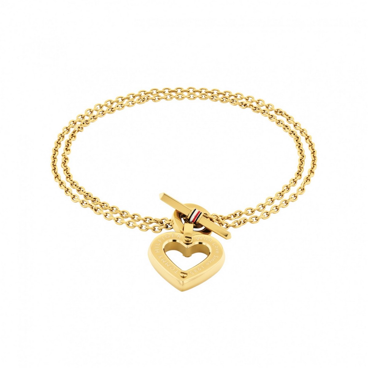 Imagem 0 de Pulseira Aço Dourado Coração