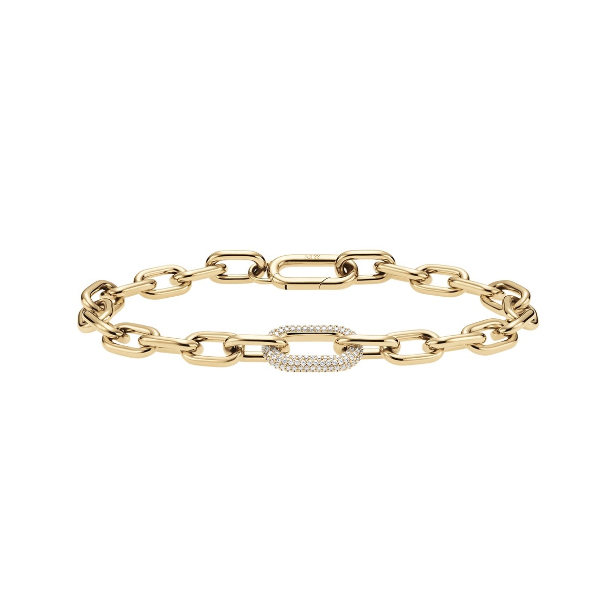 Pulseira DW Crystal Link Bracelet 185mm Gold Dourado-1