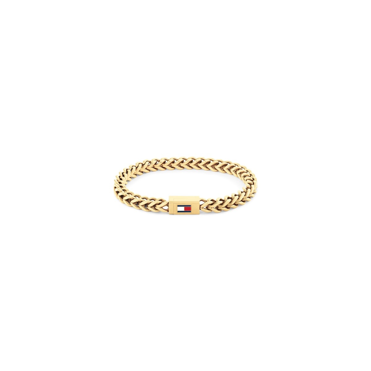 Pulseira Aço Malha Dourado 1