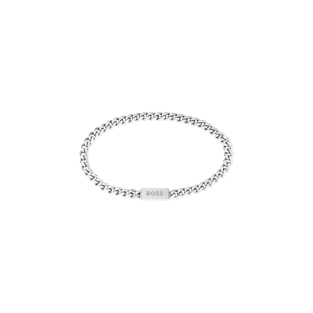 Imagem 0 de Pulseira malha corrente prateada