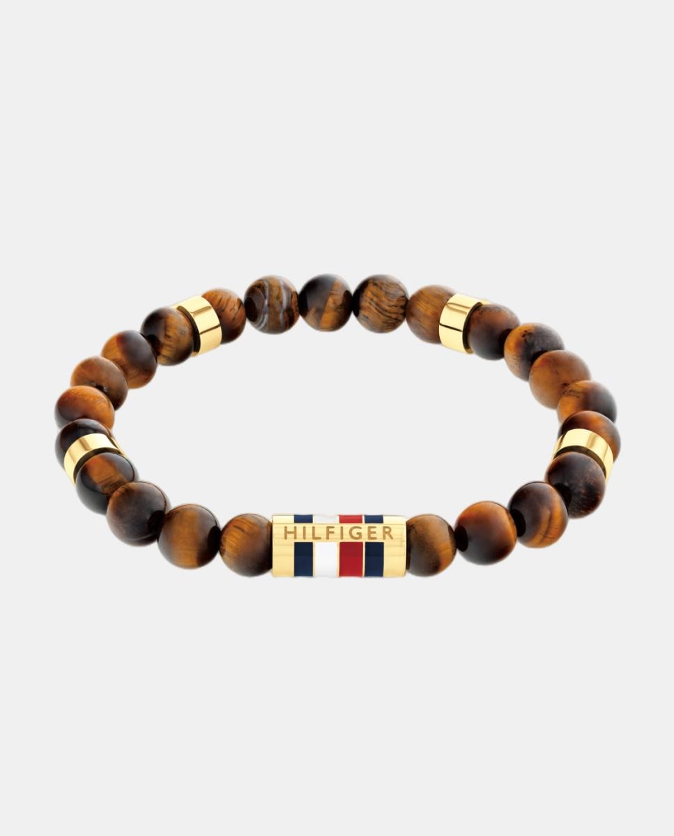 Imagem 0 de Pulseira de Aço e Olho de Tigre