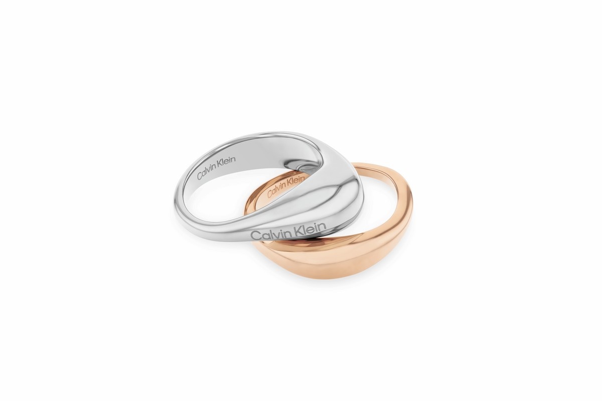 Imagem 0 de Anel Elongated Drops Bicolor