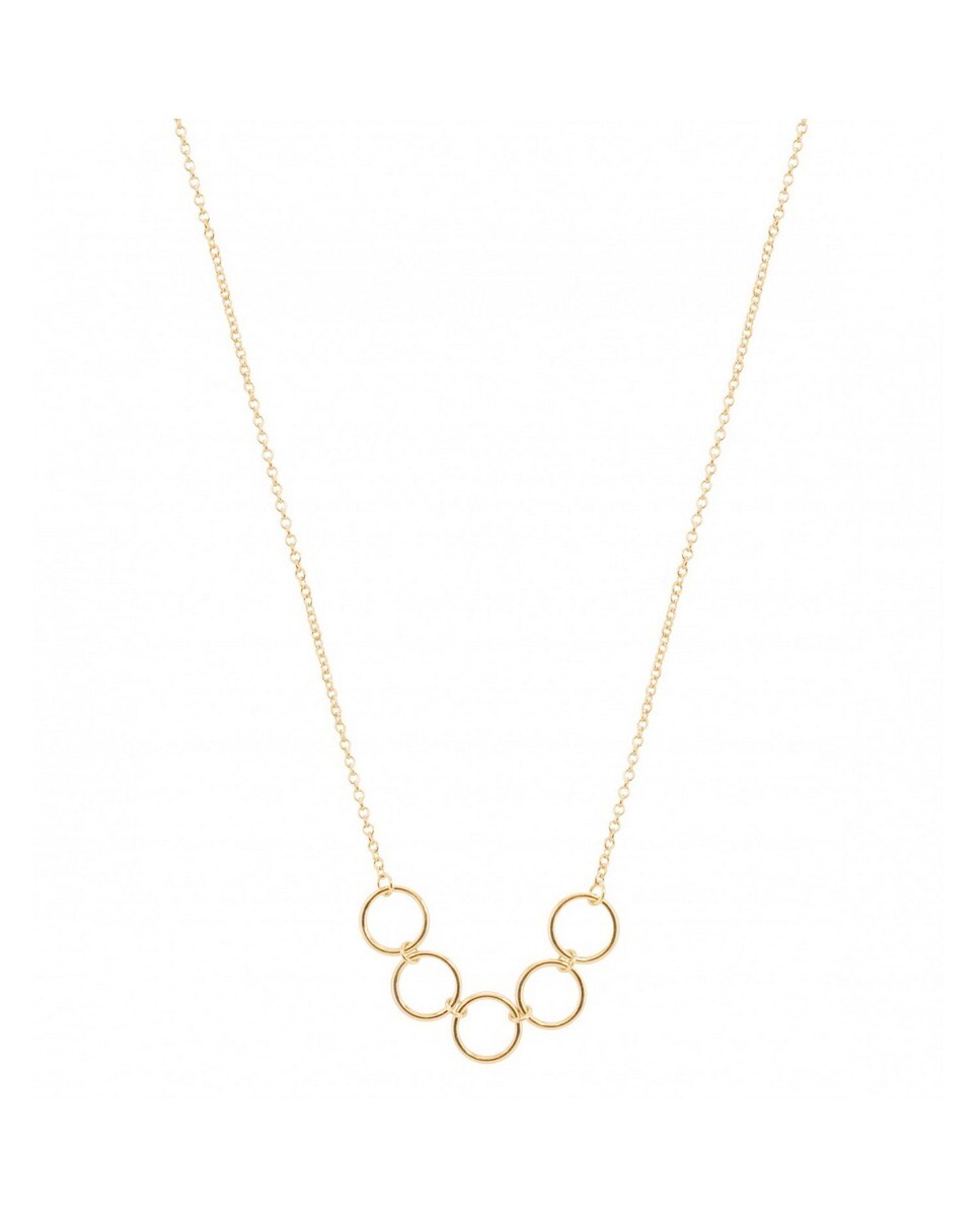 Imagem 0 de Colar Back to Basics 5 Argolas Dourado