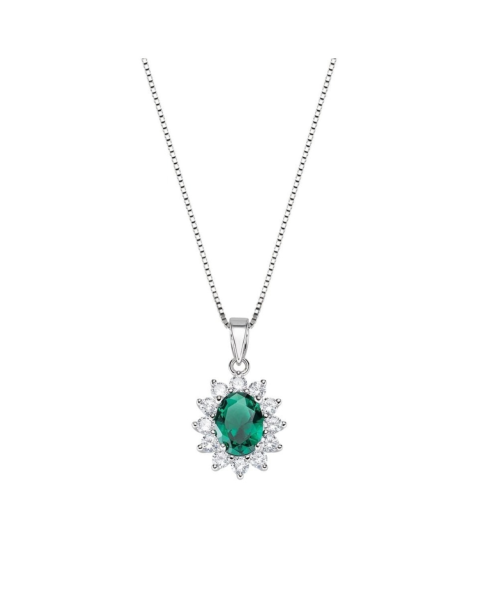 Imagem 0 de Colar de zircónio Verde Royal Lady -Prateado