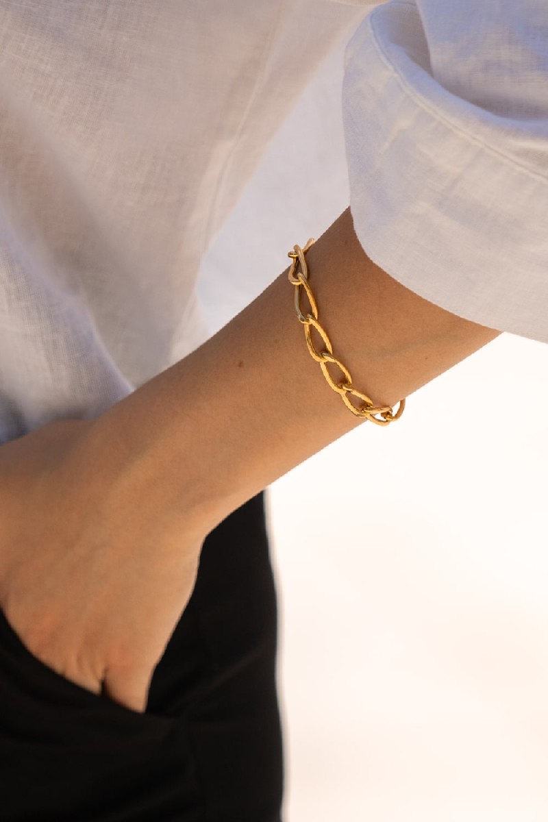 Pulseira de Prata 925 - Dourado 2