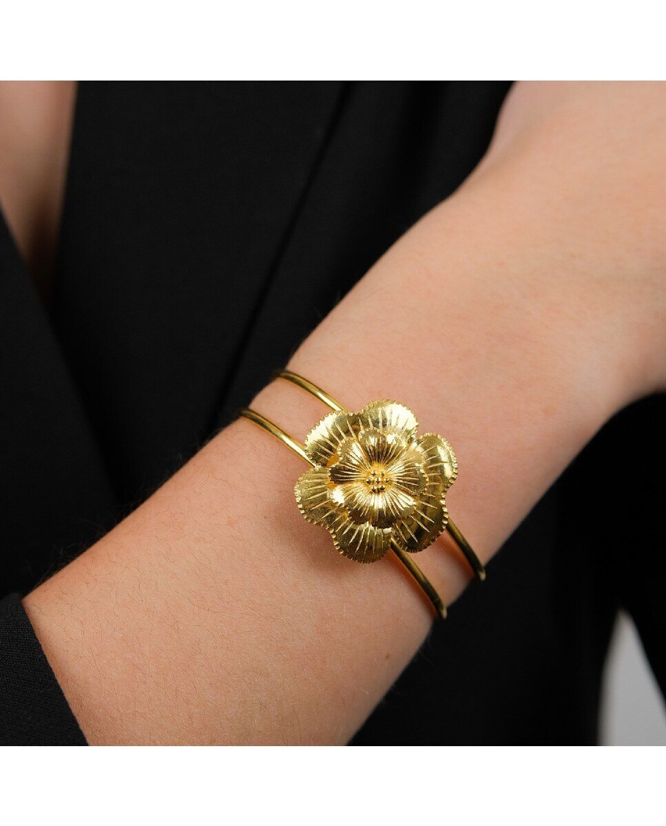 Pulseira La Vao as Flores da Amalia em Prata Dourada Dourado-3