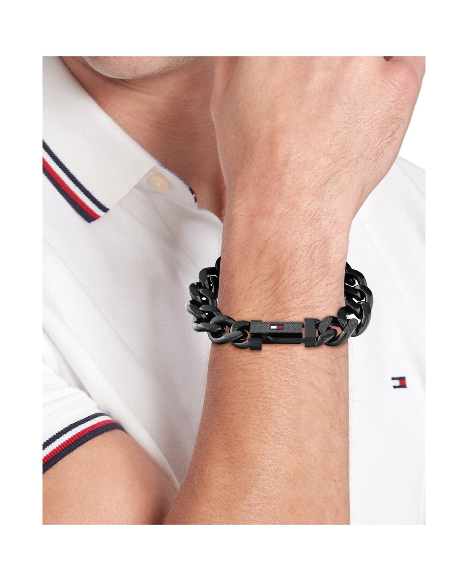 Pulseira Aço Malha IP Preto 2