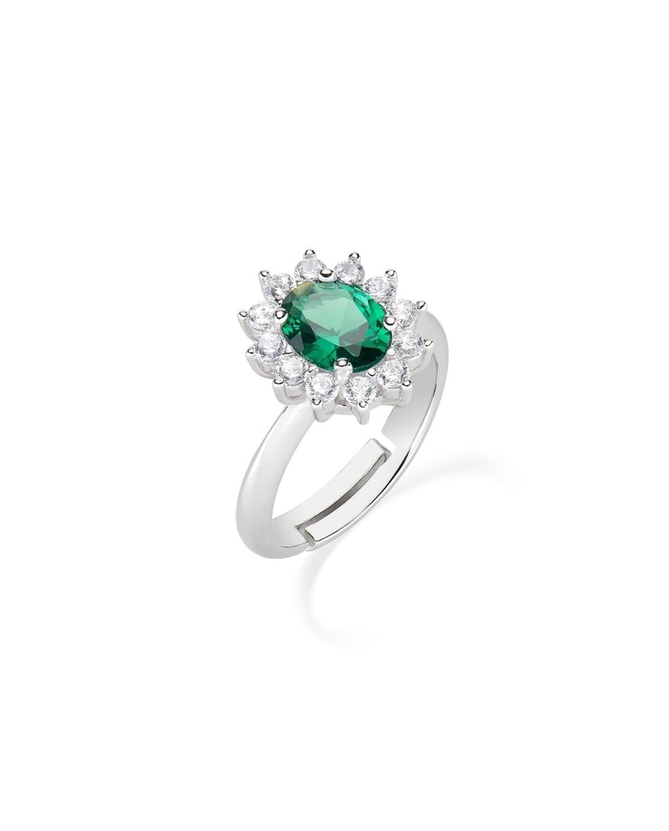 Imagem 0 de Anel Ajustável Royal Lady Green Zirconia