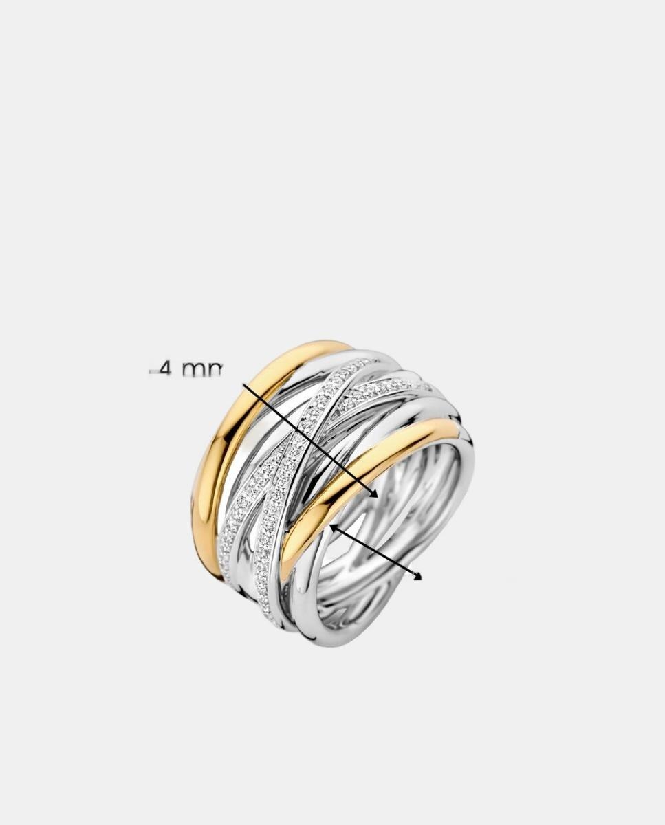 Anel prateado e dourado 4