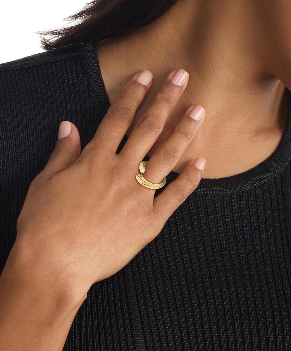 Anel Spiral 35000767 Dourado-3
