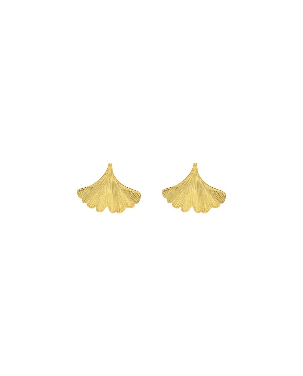 Brincos Coquine Gingko Biloba Peq Dourado-1
