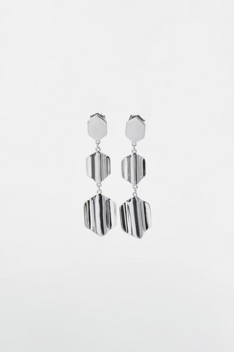 Urban Petals Earrings - Banho prateado 1