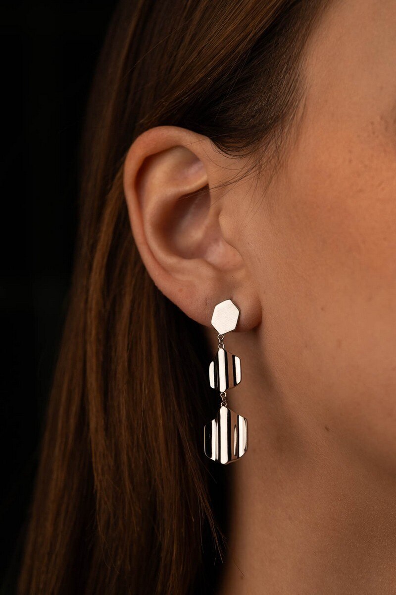 Urban Petals Earrings - Banho prateado 2