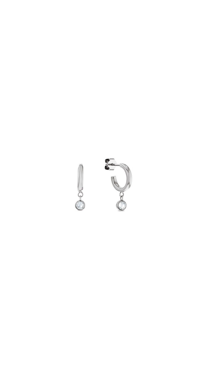 Set Brincos Aço e Cristais 1