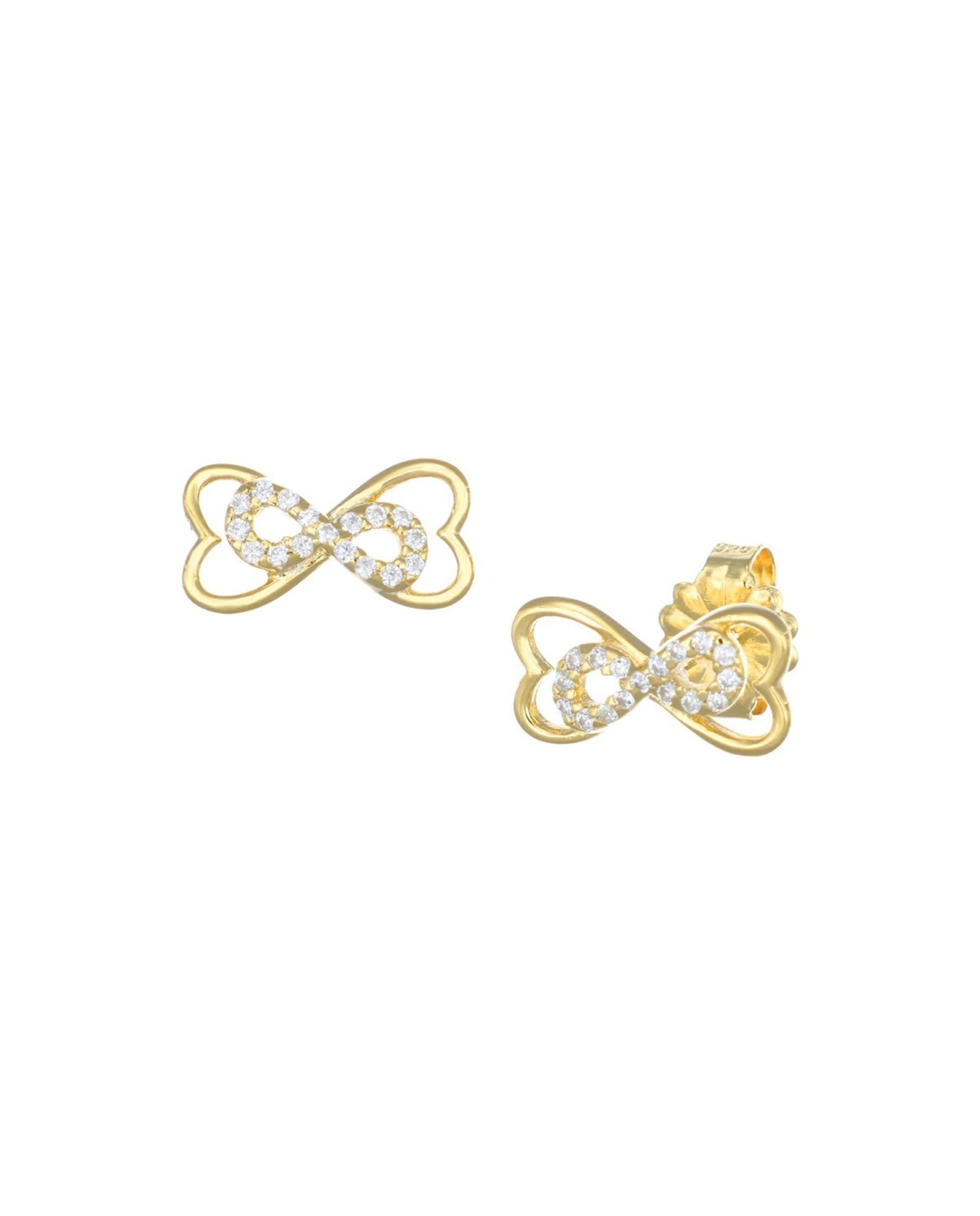 Brincos Heart and Infinity com Zircónias Brancas 1