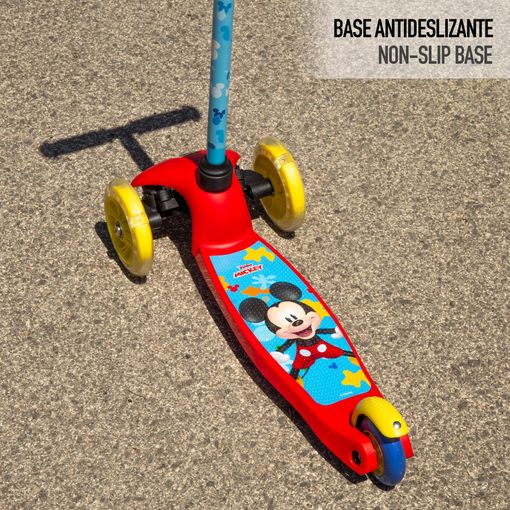 Mickey Mouse - Patinete 55 x 23 x 68 cm, 3 rodas, com luzes 6