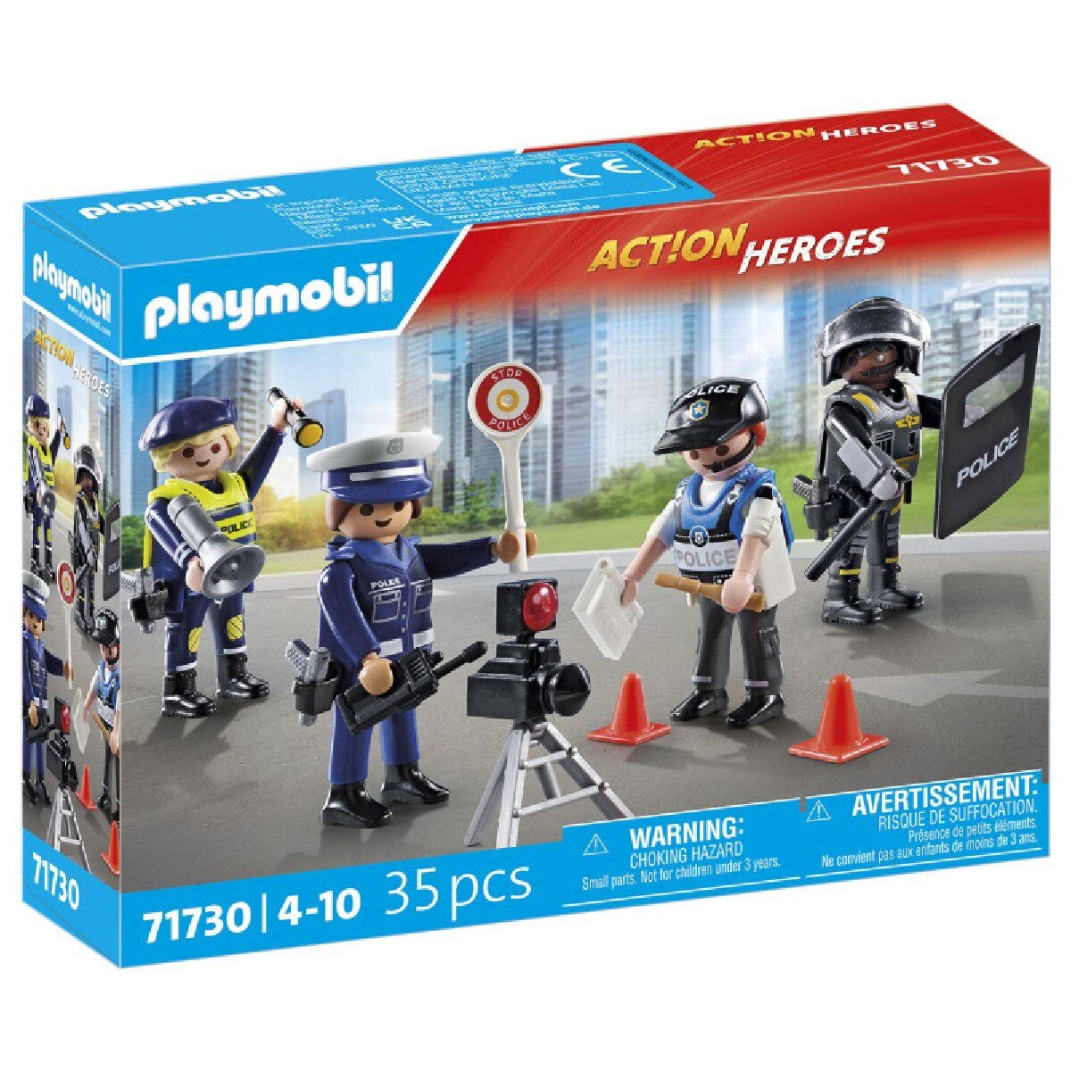 Action Heroes Set de Figuras de Polícia 35 Peças 1