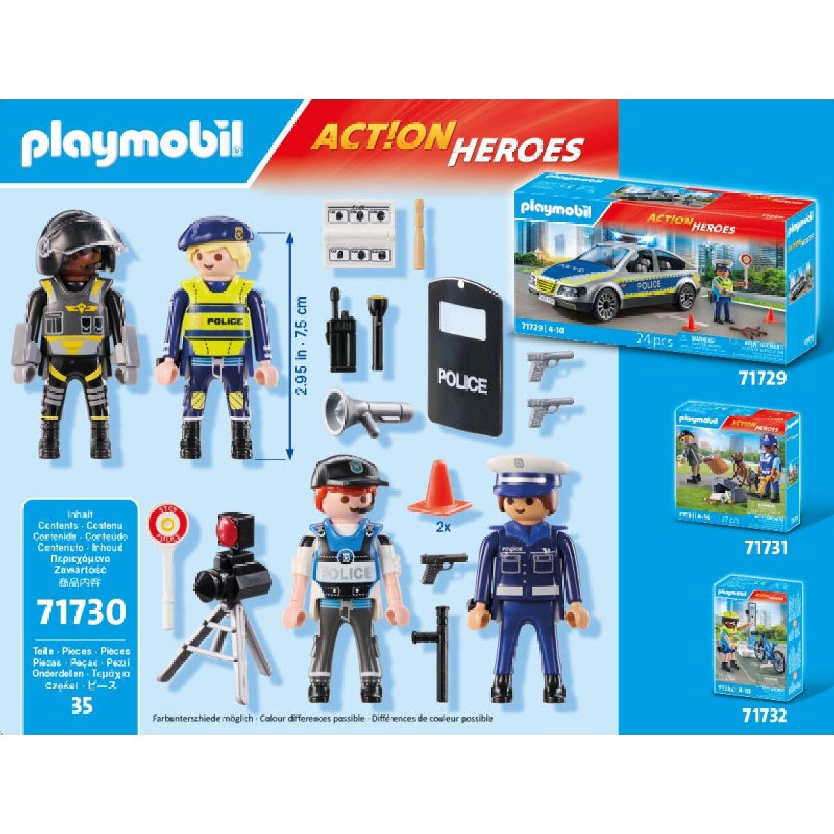 Action Heroes Set de Figuras de Polícia 35 Peças 4