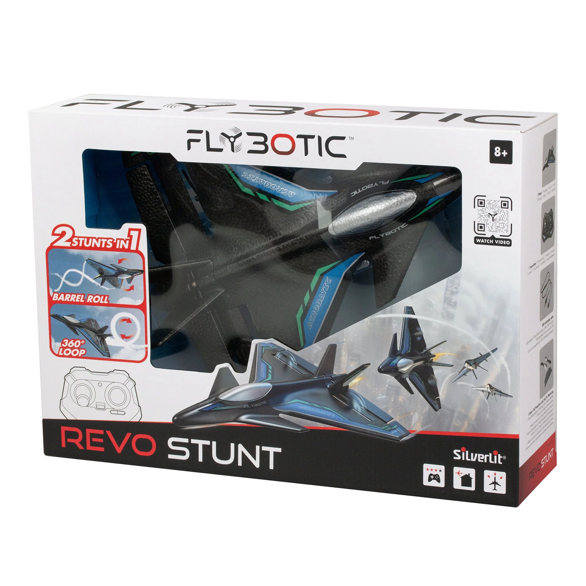 Imagem 1 de Jato de combate telecomandado Silverlit Flybotic Revo Stunt