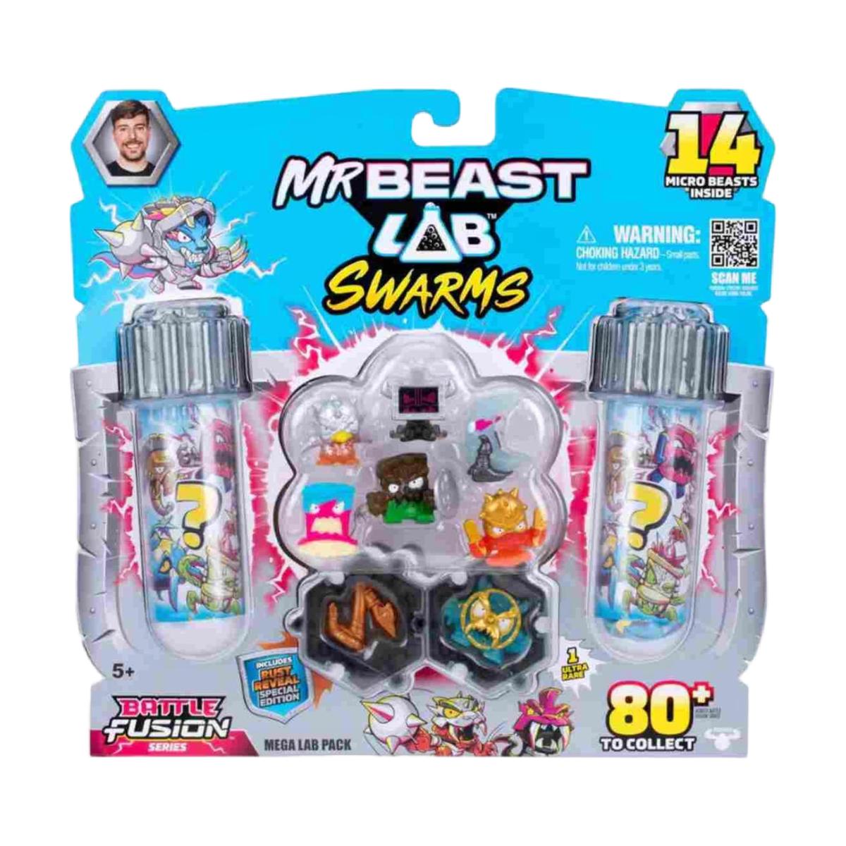 Imagem 0 de MrBeast Lab Swarms - Battle Fusion Série 4 - Pack 14 Micro Beasts Modelos Sortidos Envio Aleatório