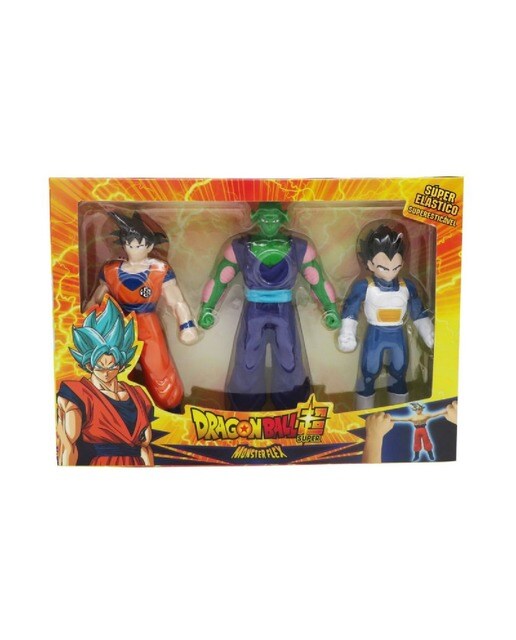Monsterflex Dragon Ball Pack de 3 Personagens de Dragon Ball para Esticar e Apertar 1