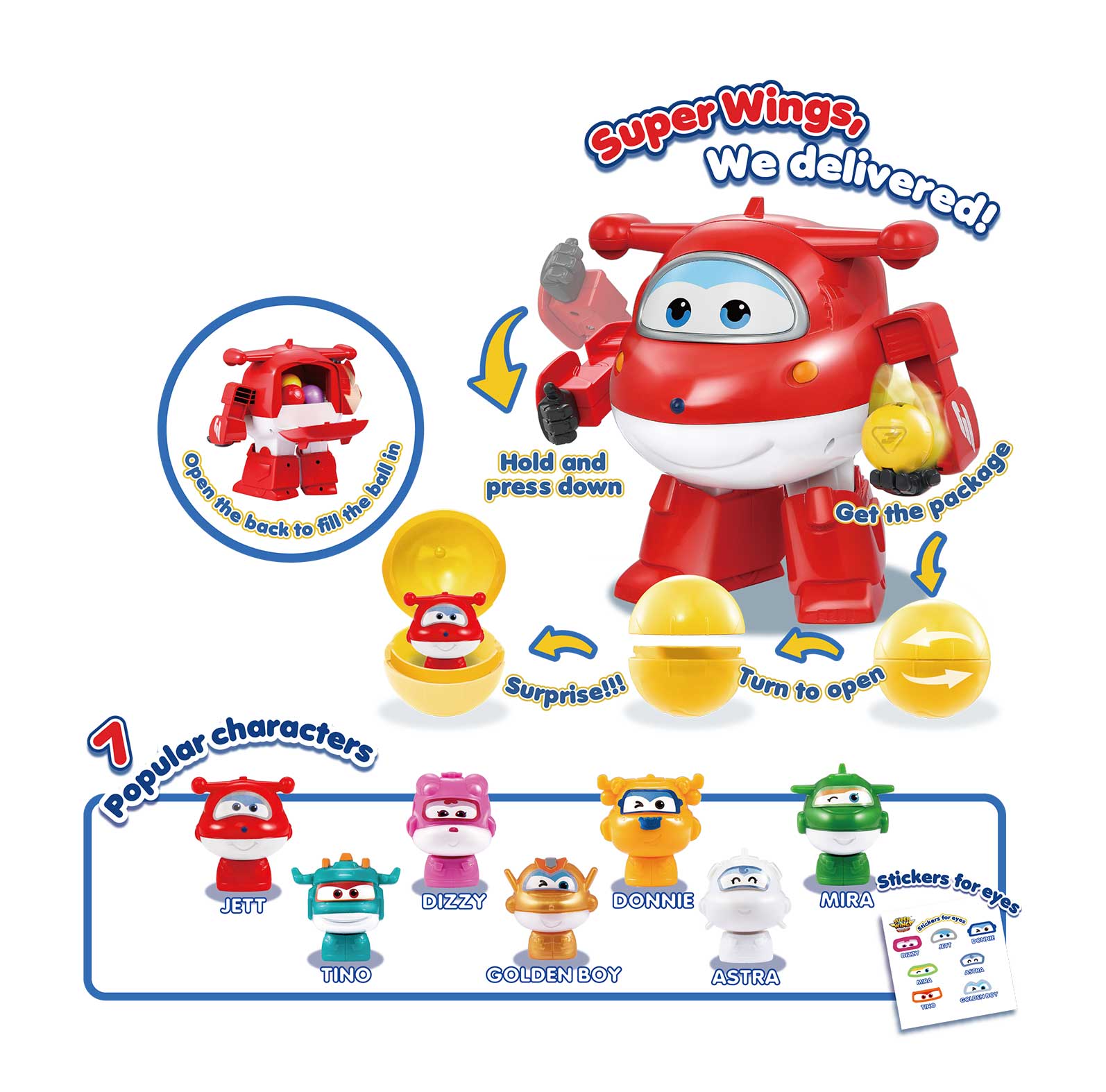 Jett Bolas Surpresa - Super Wings, Artigo Sortido, Envio Aleatório 2