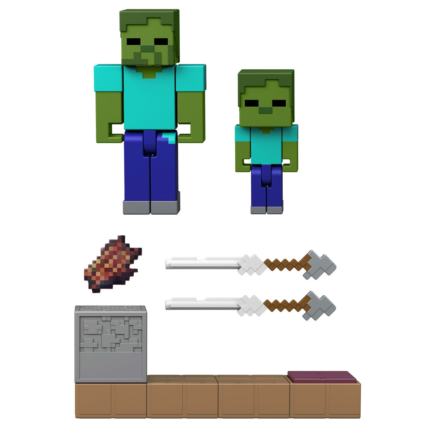 Conjunto colecionável do Minecraft com figura e mecanismo Redstone Charged, com acessórios 2