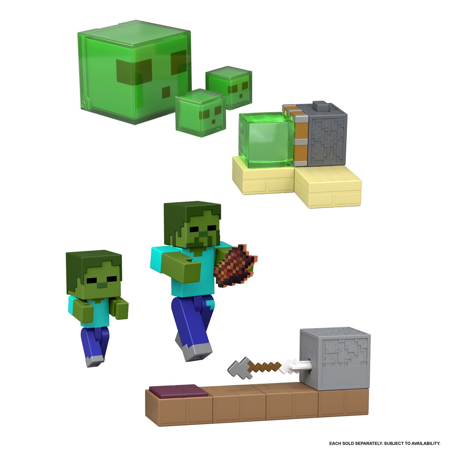 Conjunto colecionável do Minecraft com figura e mecanismo Redstone Charged, com acessórios 3