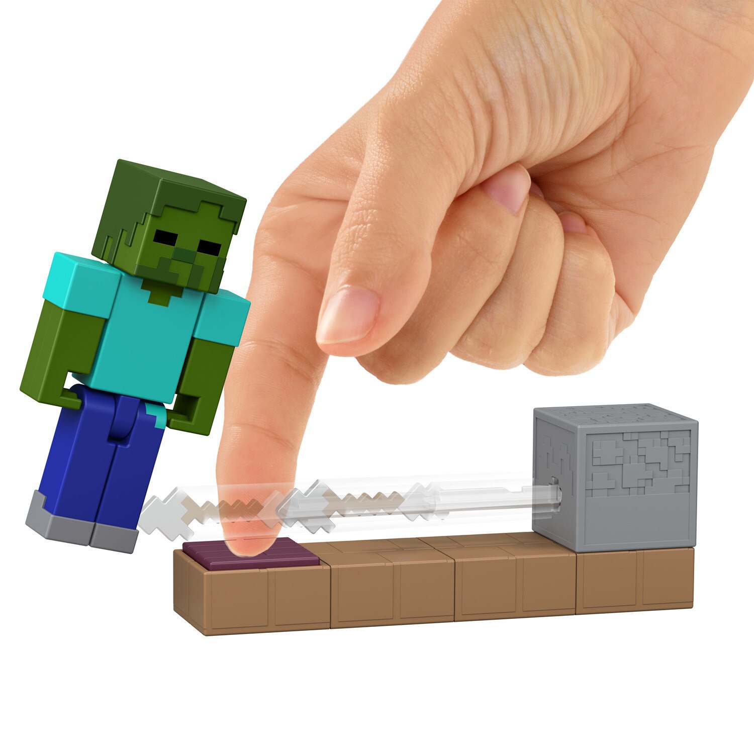 Conjunto colecionável do Minecraft com figura e mecanismo Redstone Charged, com acessórios 5