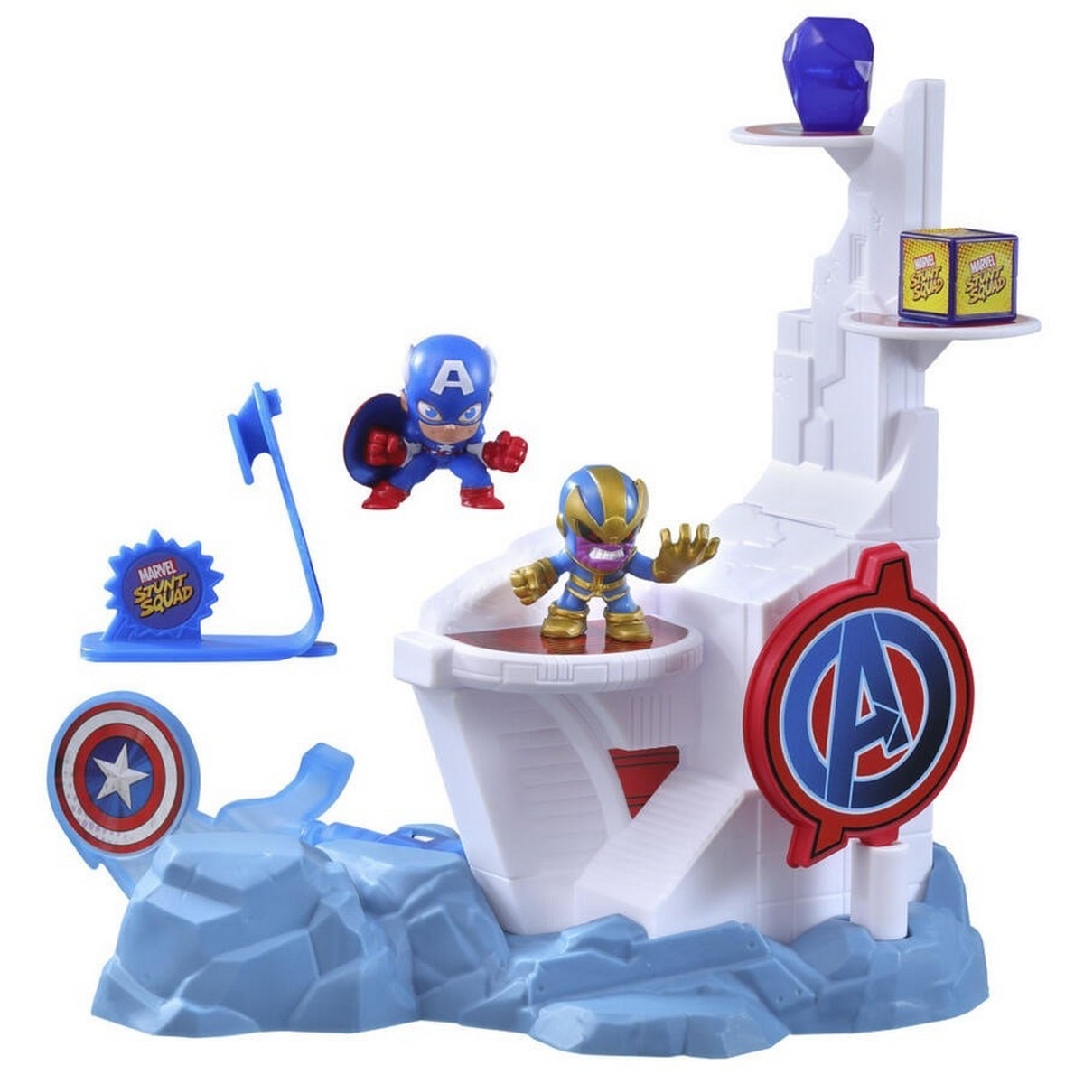 Jogo Stunt Squad Figure Smashin Heroes Marvel 3